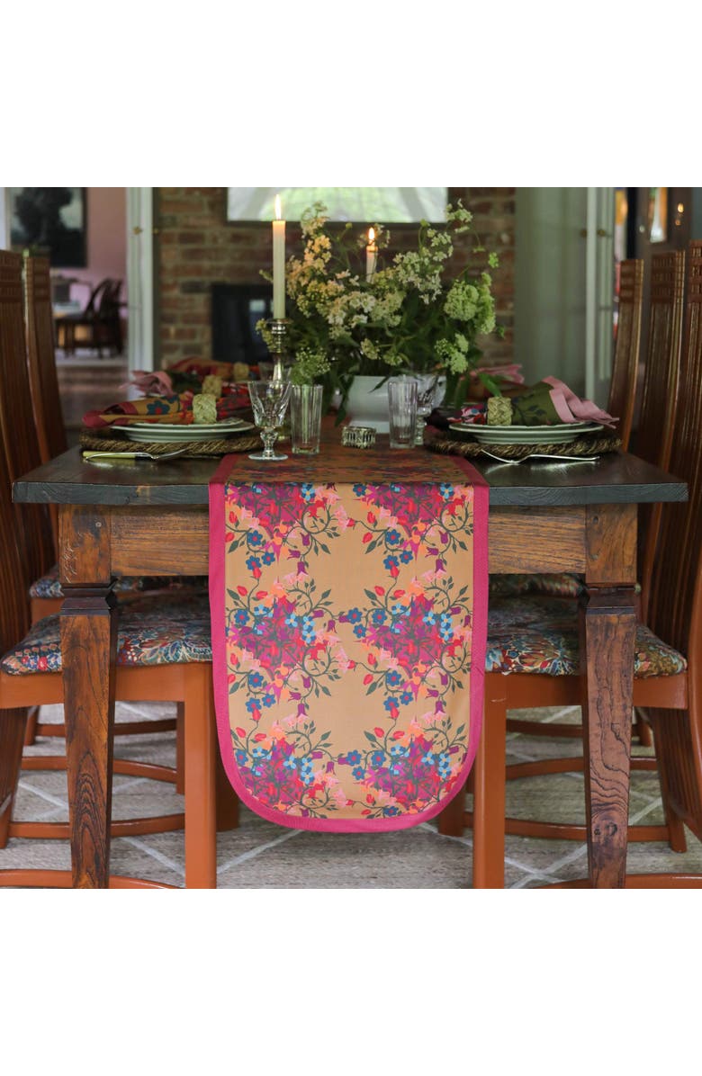 Sophie Williamson Design Table Runner, Alternate, color, Orange