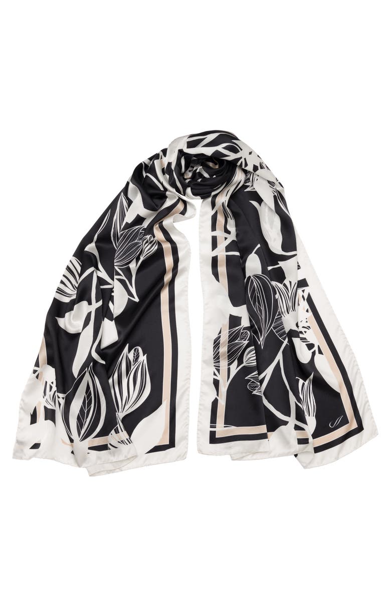 Elizabetta Cara - Silk Scarf/Shawl for Women, Main, color, Black