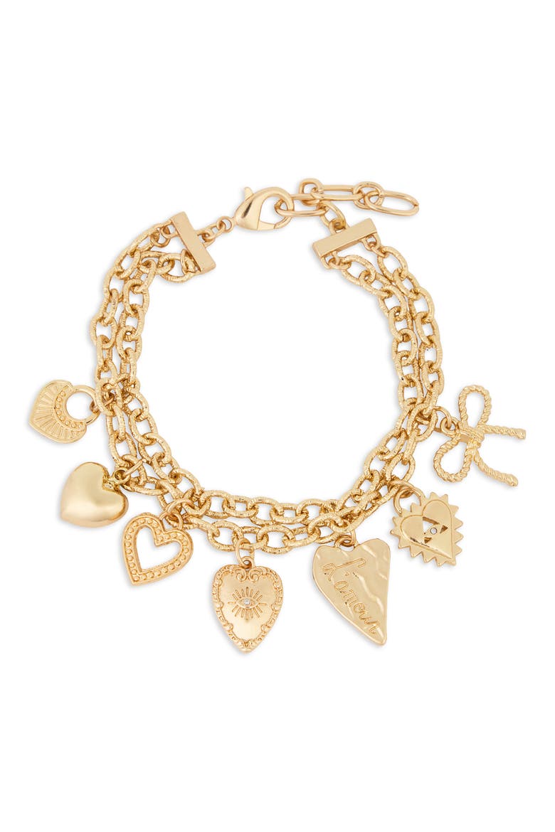 Charm Bracelet, Main, color, GOLD