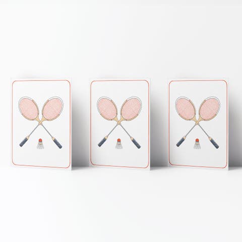 Everyday Greeting Card Pack (3ct) "Badminton Weekender Society"