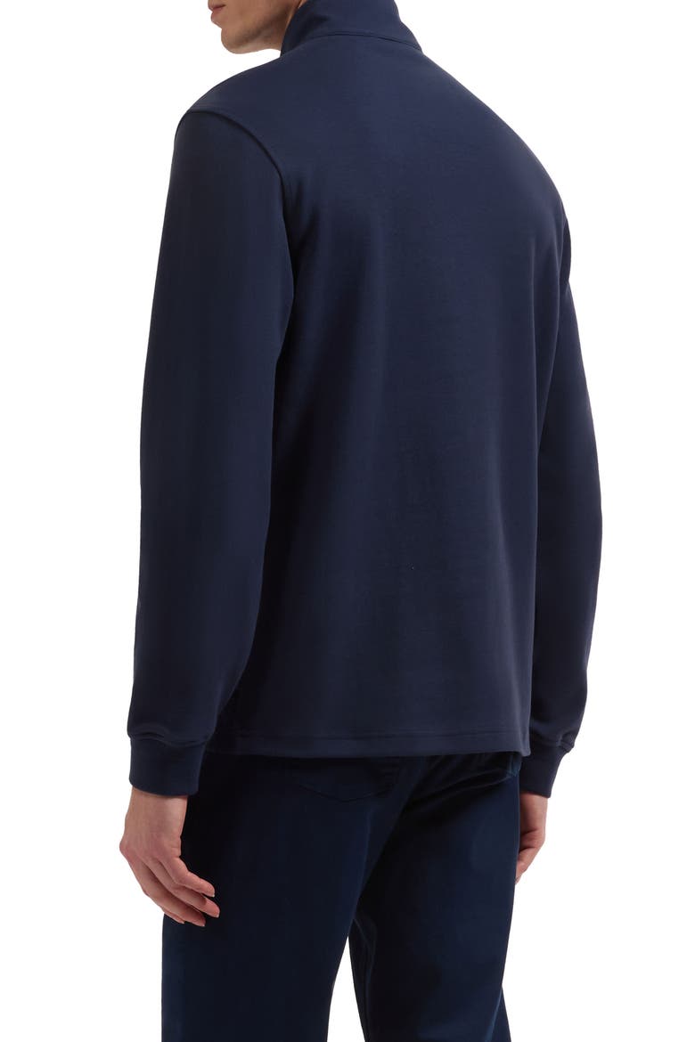 Diamond Quilted Quarter Zip Pullover, Alternate, color, NAVY