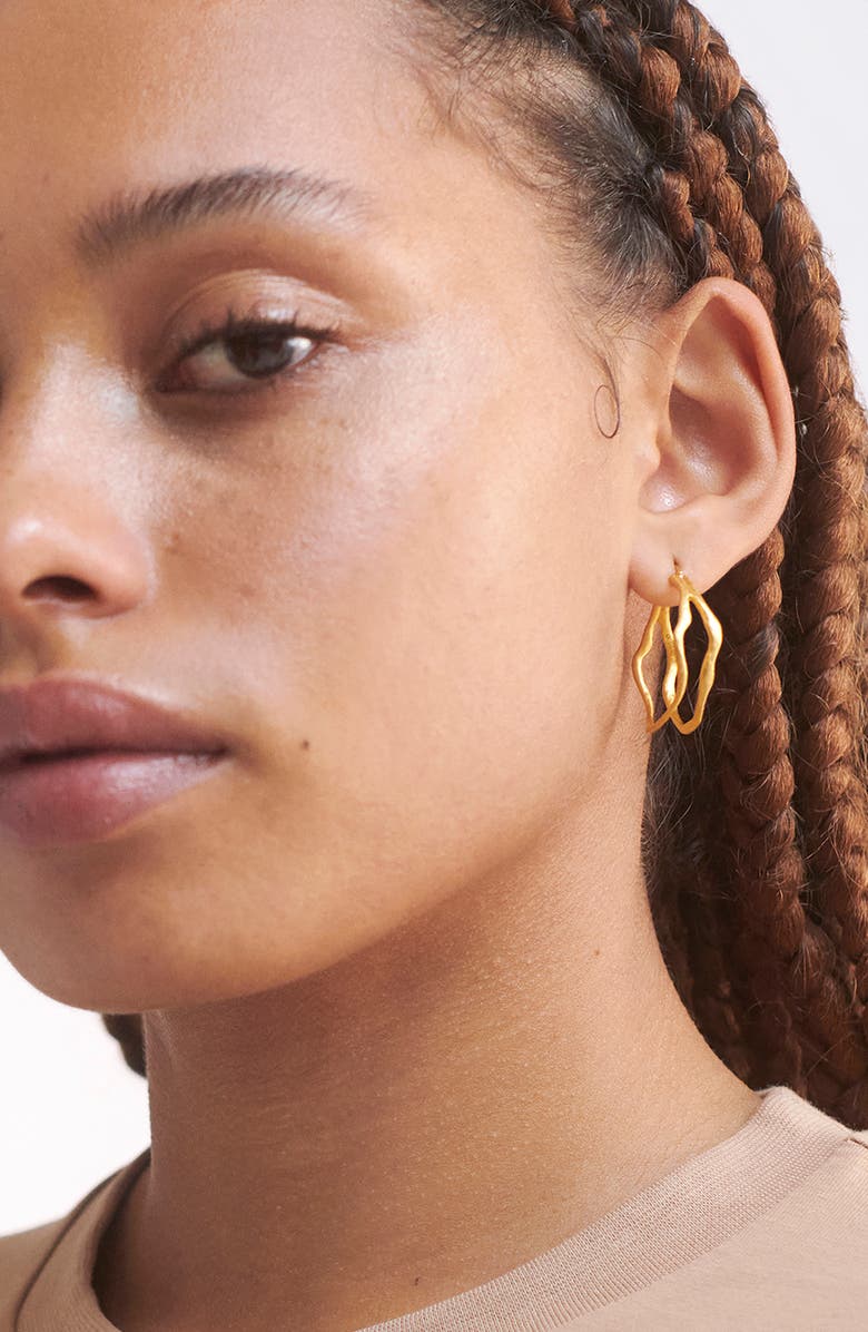 Monica Vinader Large Root Double Hoop Earrings, Alternate, color, 