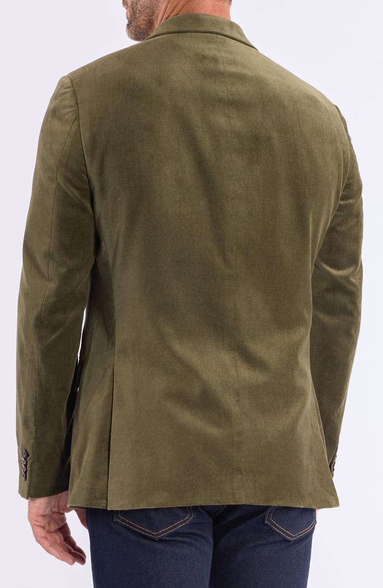 SAVILE ROW CO Velvet Sport Coat, Alternate, color, Olive