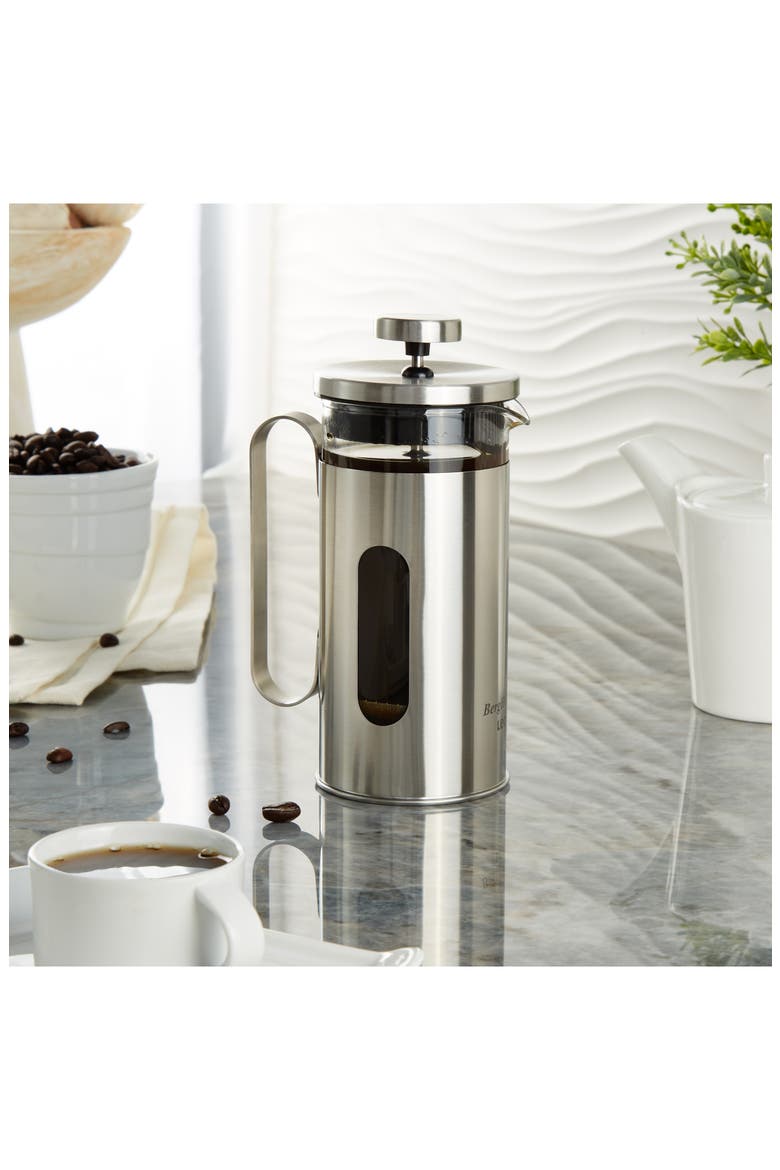 Leo Maestro 12-Ounce Stainless Steel French Press, Alternate, color, SILVER
