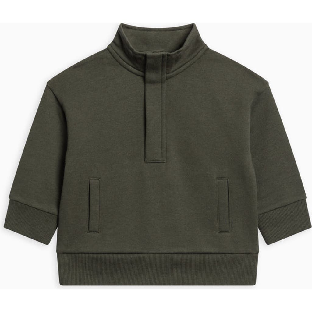 Kendi Eunan Fleece Half Zip Pullover Sweatshirt In Green