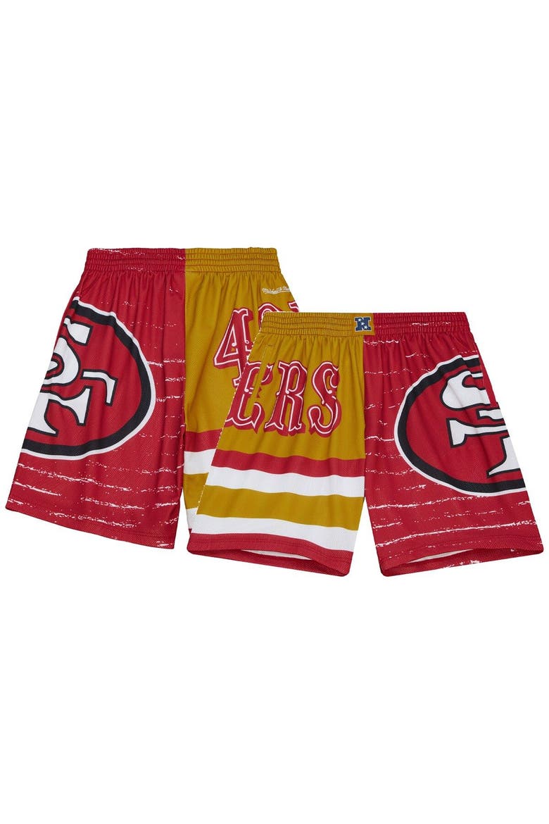 Men's Mitchell & Ness Scarlet San Francisco 49ers Jumbotron 3.0 Shorts, Main, color, Scarlet