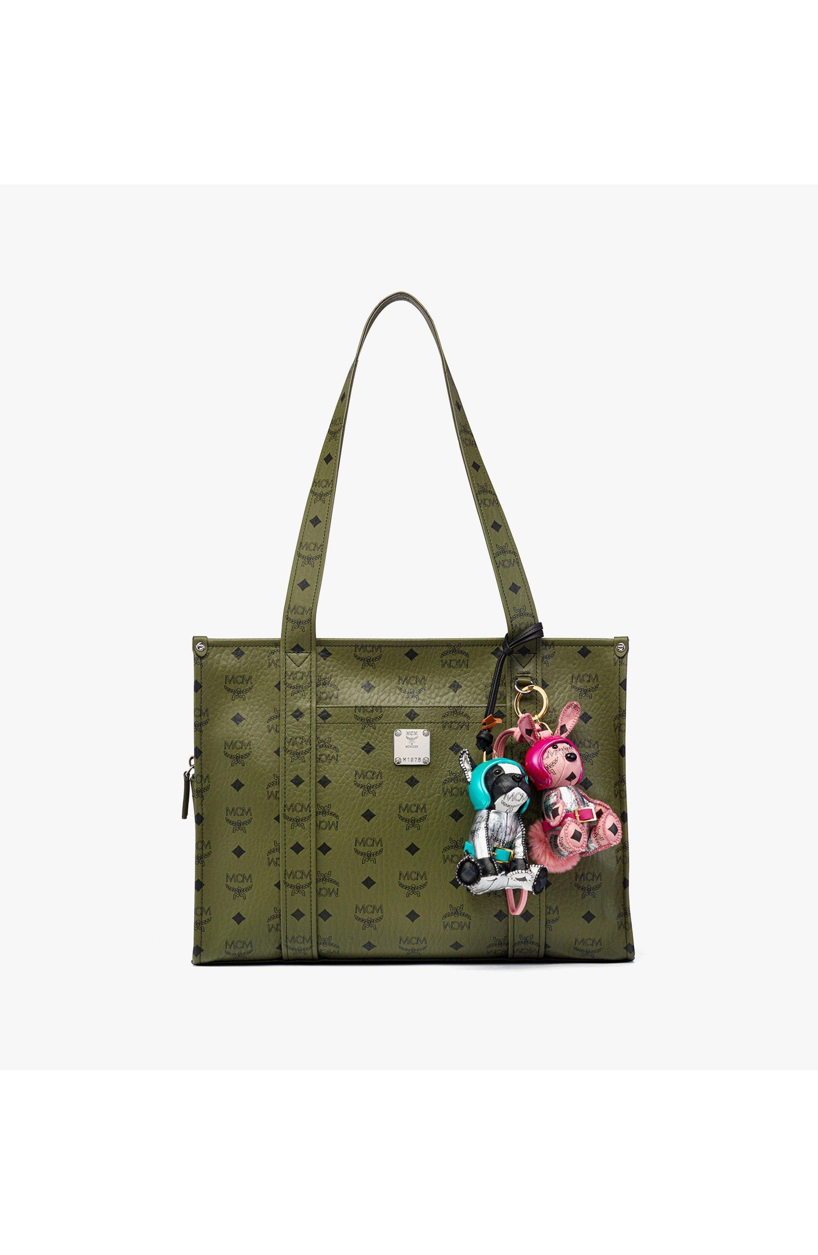 Large Aren School Bag Tote in Visetos, Alternate, color, Khaki Moss