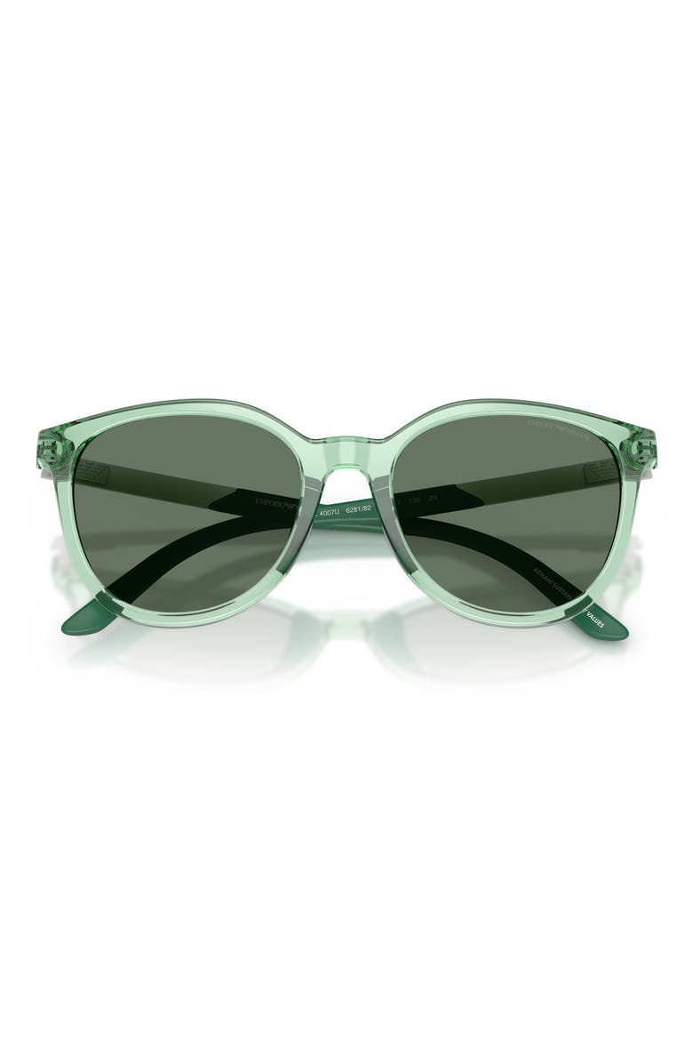 Kids' 49mm Cat Eye Sunglasses, Alternate, color, SHINY GREEN / DARK GREEN