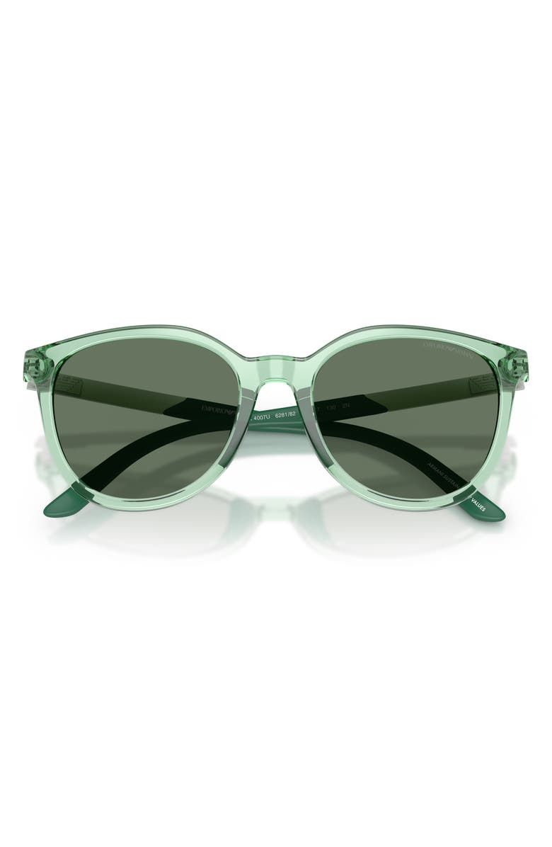 Emporio Armani Kids' 49mm Cat Eye Sunglasses, Alternate, color, Shiny Green / Dark Green