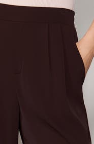 MELLODAY Pleated Wide Leg Crepe Pants