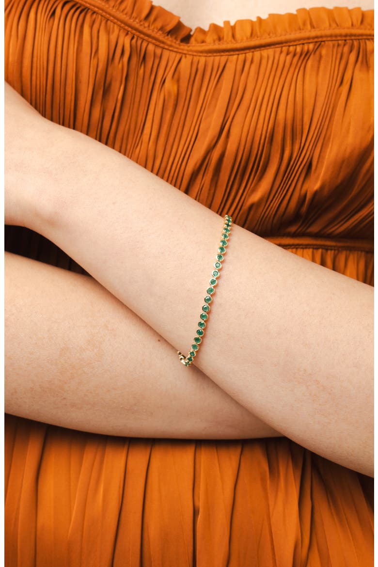 Emerald Tennis Bracelet, Alternate, color, YELLOW GOLD/ EMERALD