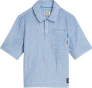 Scotch & Soda Kids' Chambray Pocket Polo