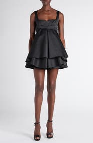 McQueen Layered Taffeta Minidress