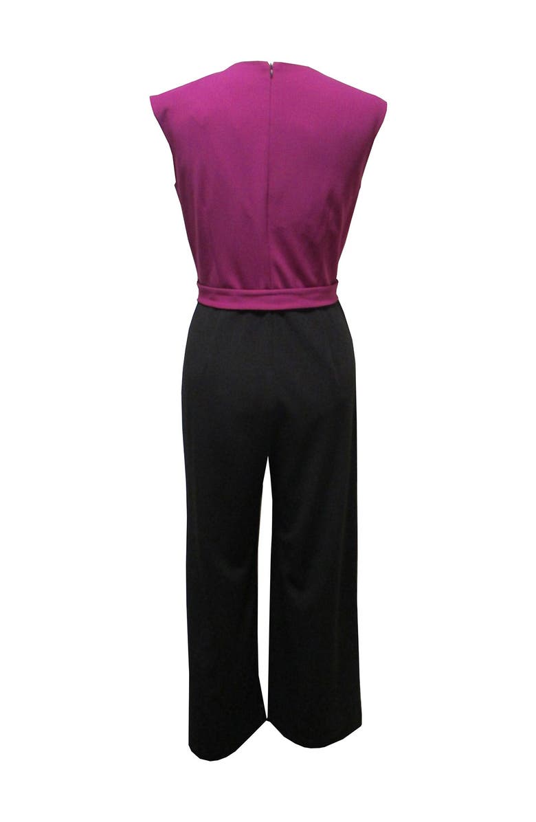 SANDRA DARREN Colorblock Scuba Jumpsuit, Alternate, color, 