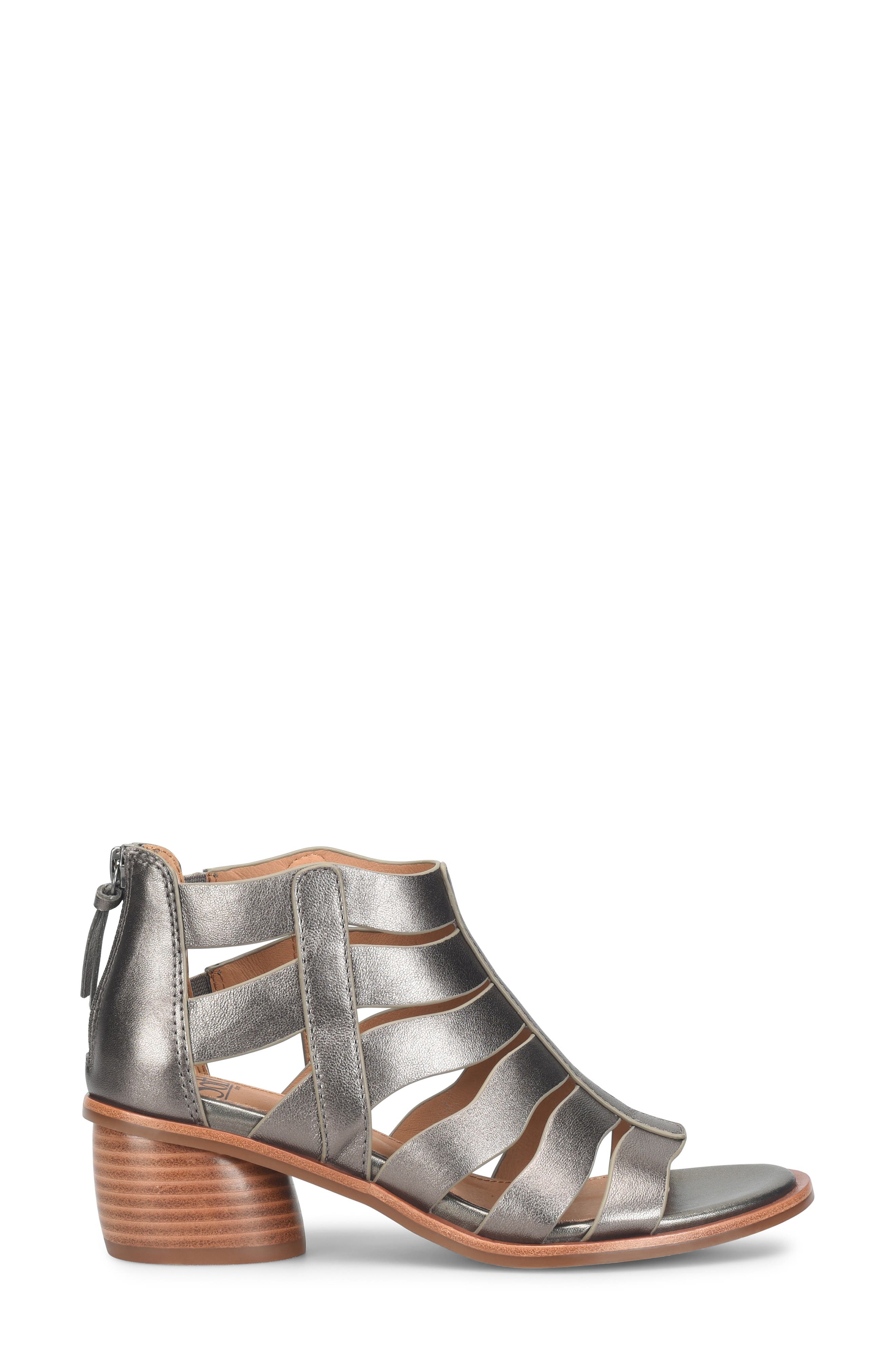 Söfft Carmen Strappy Sandal, Alternate, color, Dark Pewter