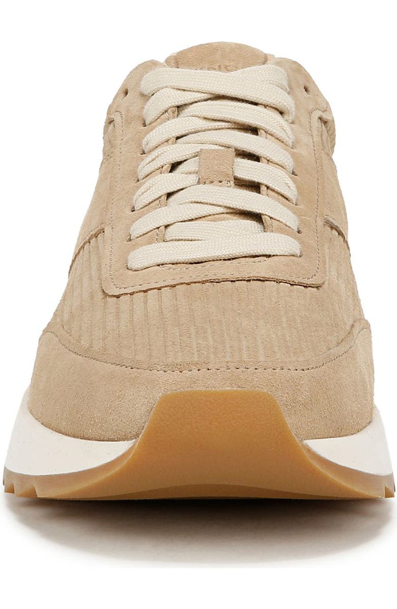 Vince Edric Corduroy Textured Suede Sneaker, Alternate, color, Sand Trail