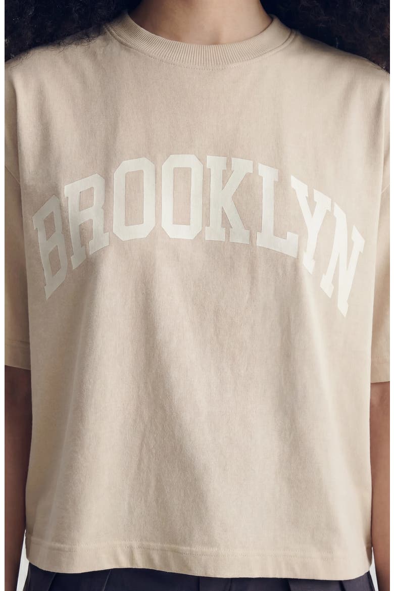 Brooklyn Boxy Crop Graphic T-Shirt, Alternate, color, SANDSHELL