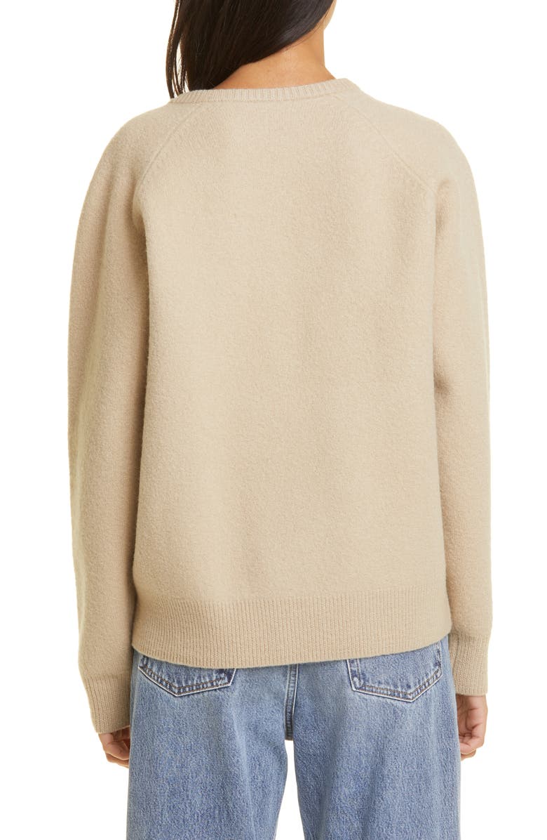 TOTEME Felted Stretch Wool Sweater, Alternate, color, 