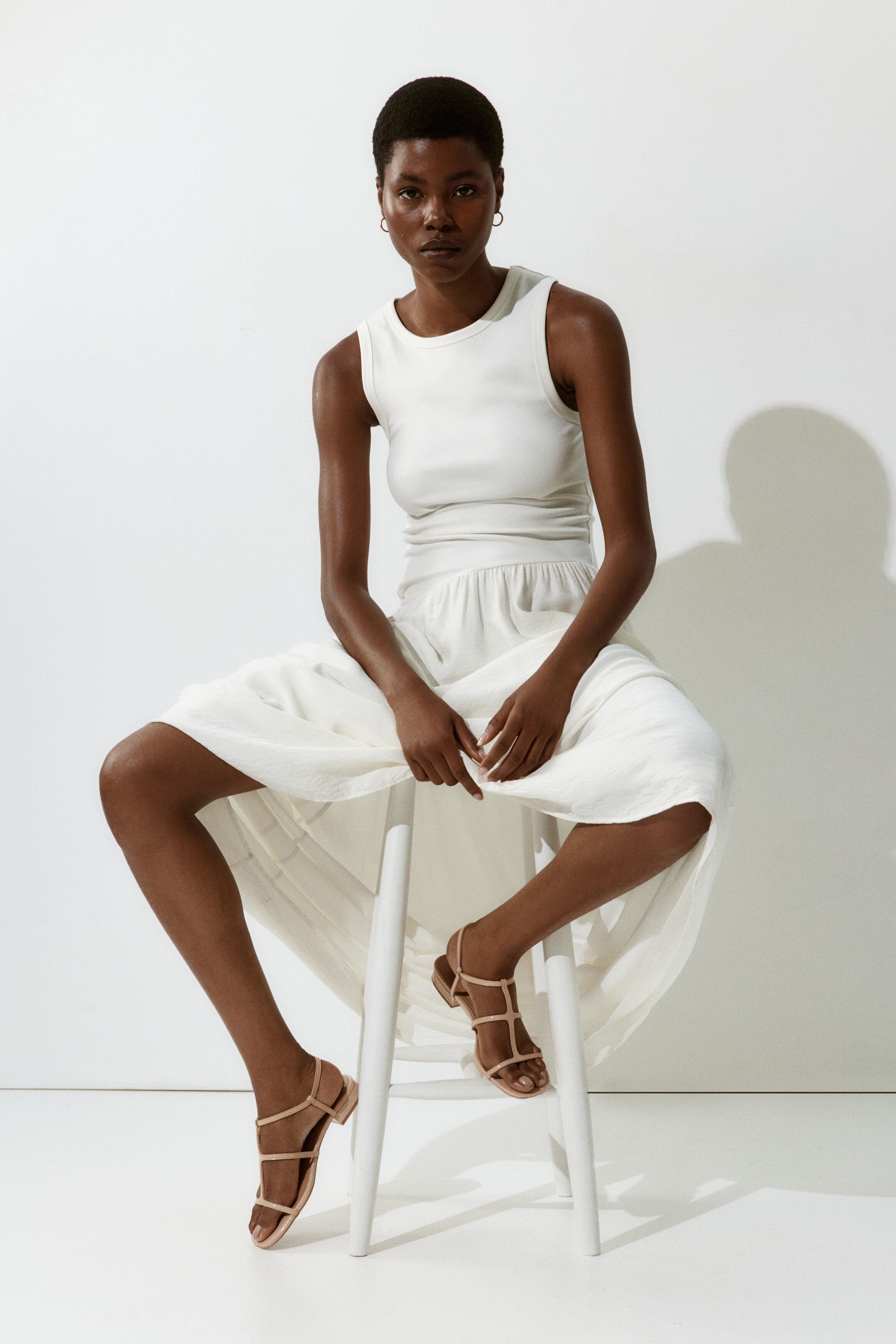 H&M Strappy Sandals, Alternate, color, Beige