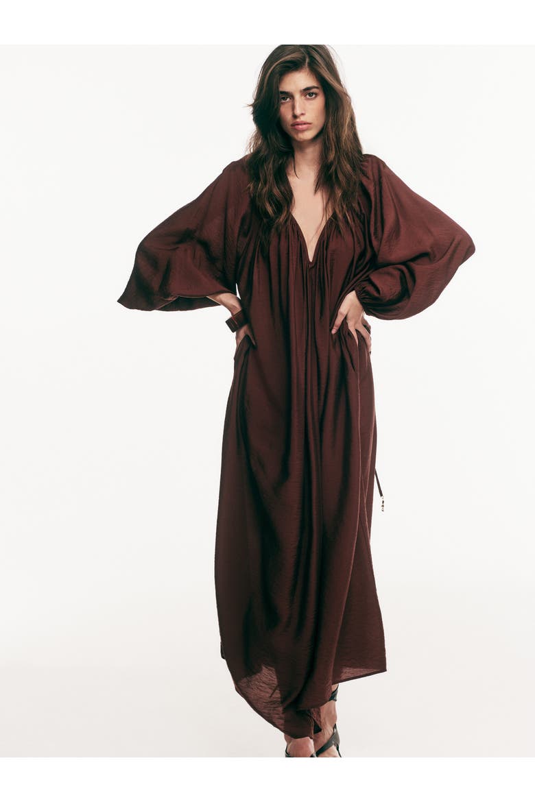 Oversized Tunic Dress, Alternate, color, Dark brown