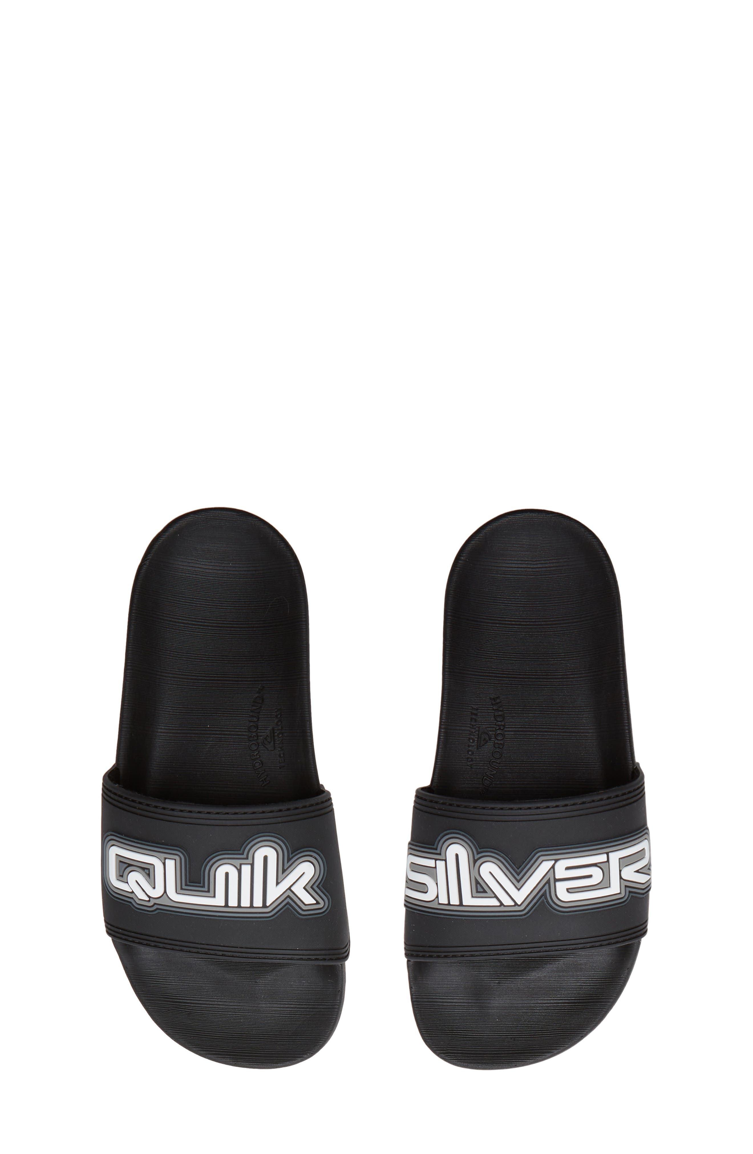 Quiksilver Kids' Rivi II Woordmark Slide Sandal, Alternate, color, Black