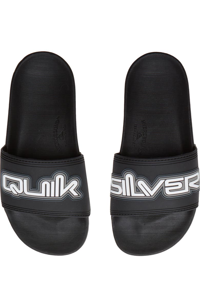 Quiksilver Kids' Rivi II Woordmark Slide Sandal, Alternate, color, Black