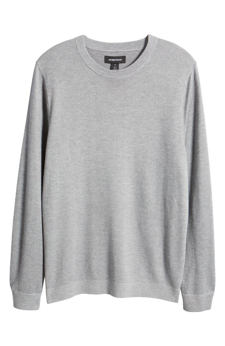 Nordstrom Bird's Eye Crewneck Sweater, Alternate, color,