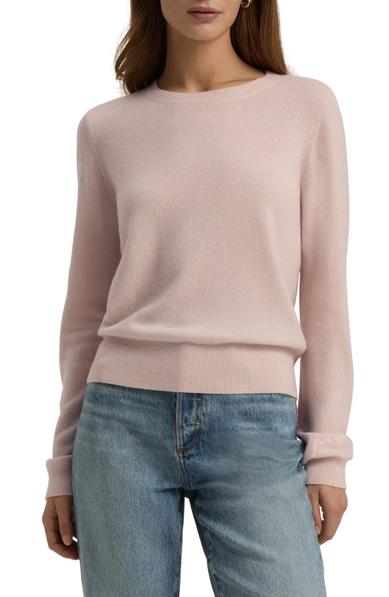 Favorite Daughter Cashmere Crewneck Sweater, Main, color, Pale Pink