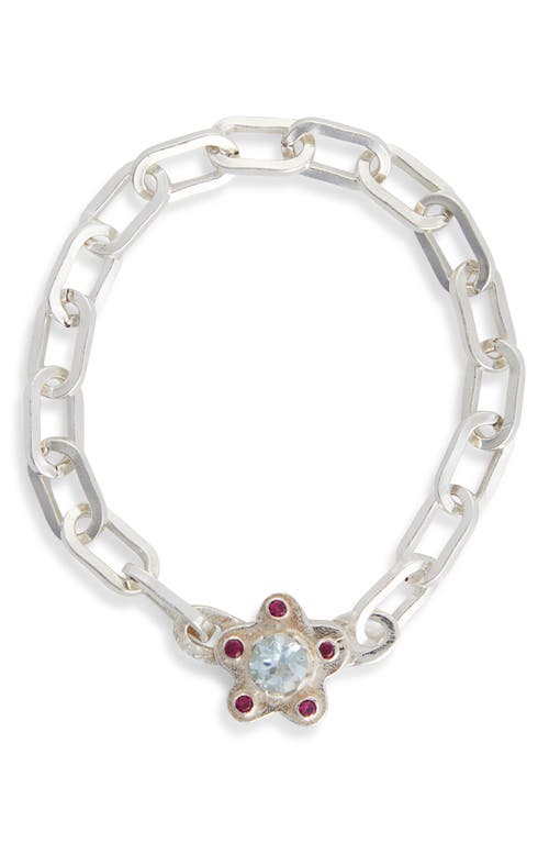 SHANA CAVE Blue Raspberry Bracelet in Silver Blue Topaz Ruby  product