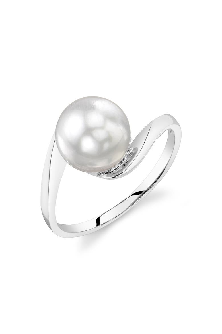 14K Gold White South Sea Pearl Felice Ring, Main, color, White Gold