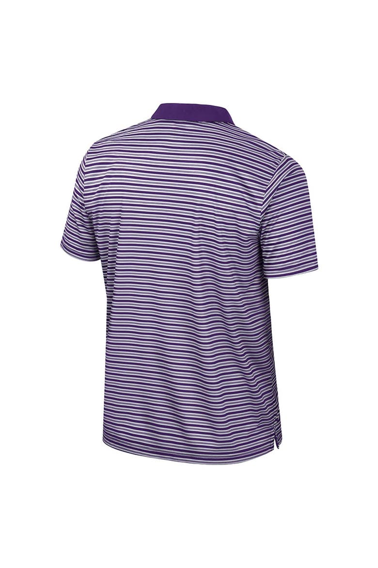 Men's Colosseum Purple Washington Huskies Striped Polo, Alternate, color, Purple