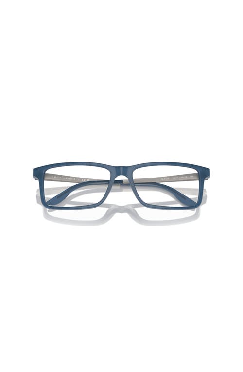 Ralph Lauren 55mm Rectangle Optical Glasses In Blue