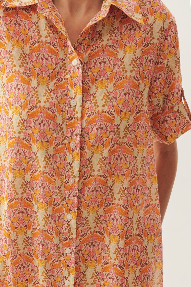 Kailani Midi Dress, Alternate, color, Orange Patterned