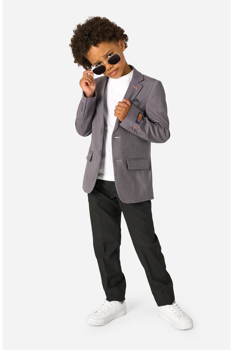 x Batman Kids' Daily Slim Fit Grey Stretch Sport Coat, Alternate, color, GREY