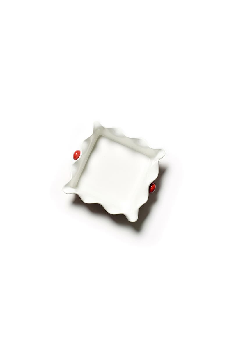 Red Stripe Square Ruffle Casserole, Alternate, color, Red