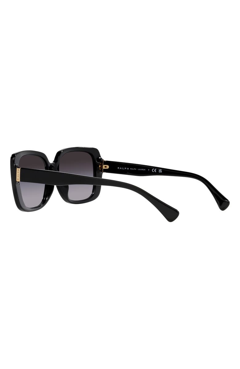 RALPH 55mm Gradient Rectangular Sunglasses, Alternate, color, Shiny Black
