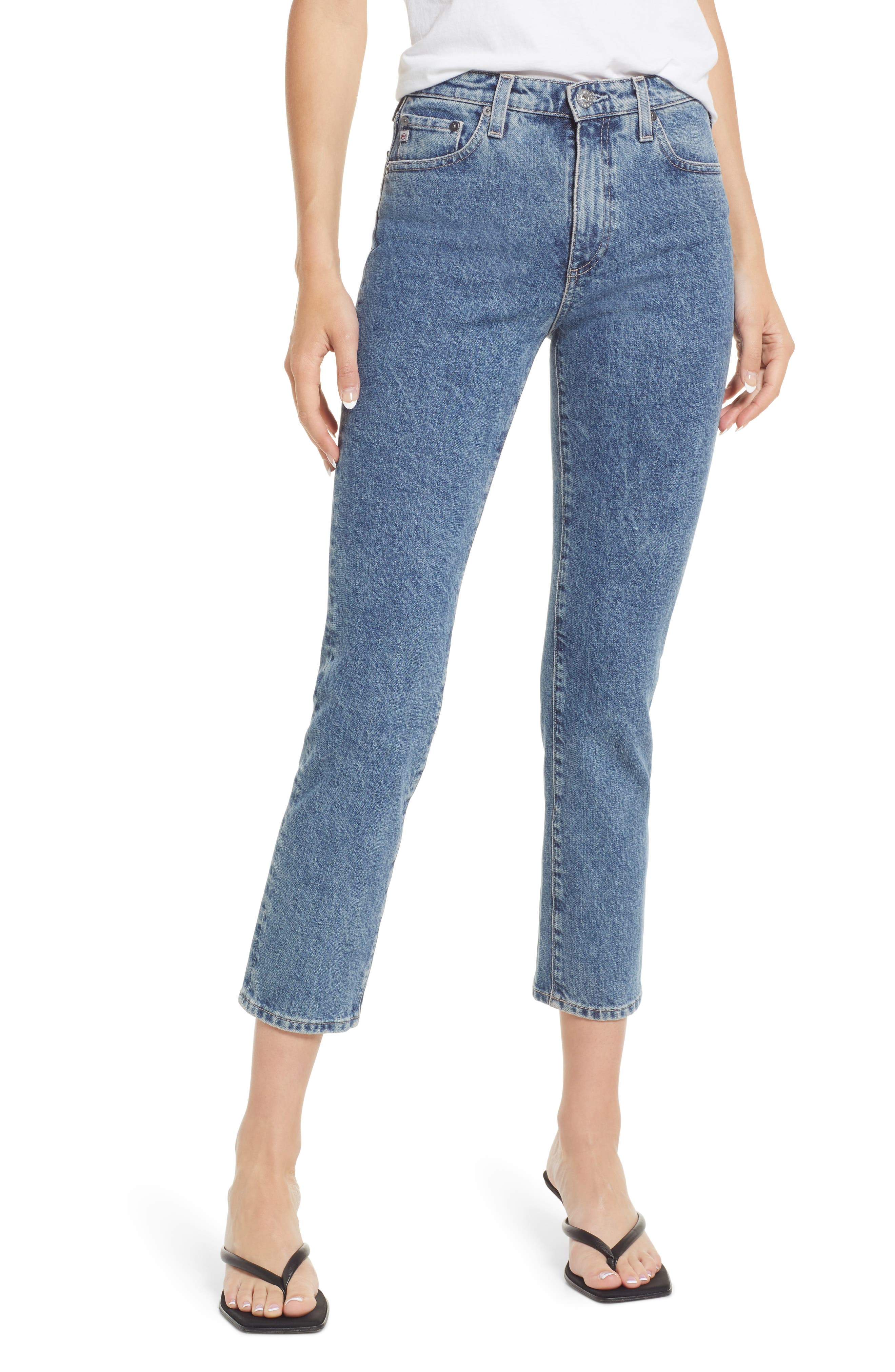 AG Isabelle High Waist Ankle Straight Leg Jeans