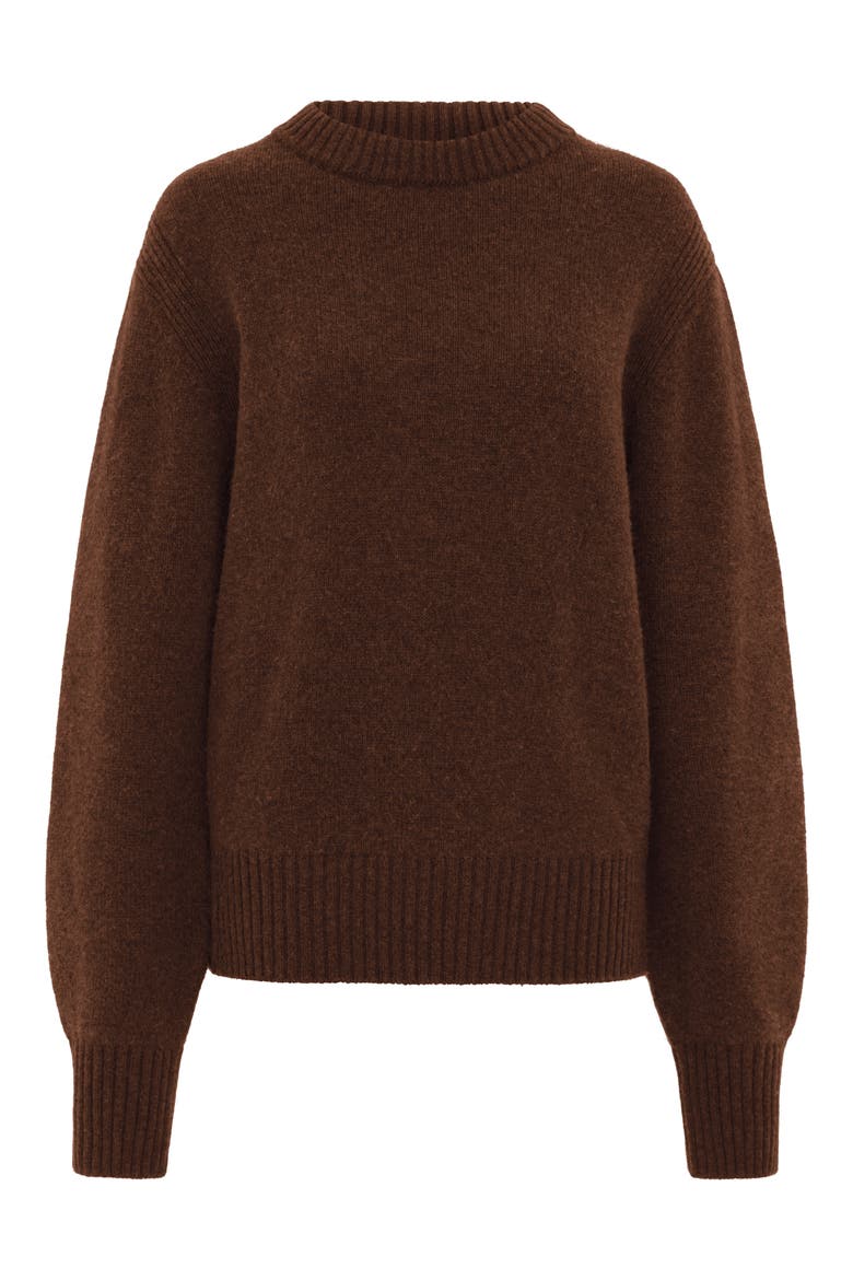Dion Mock Neck Sweater, Alternate, color, CHOCOLATE