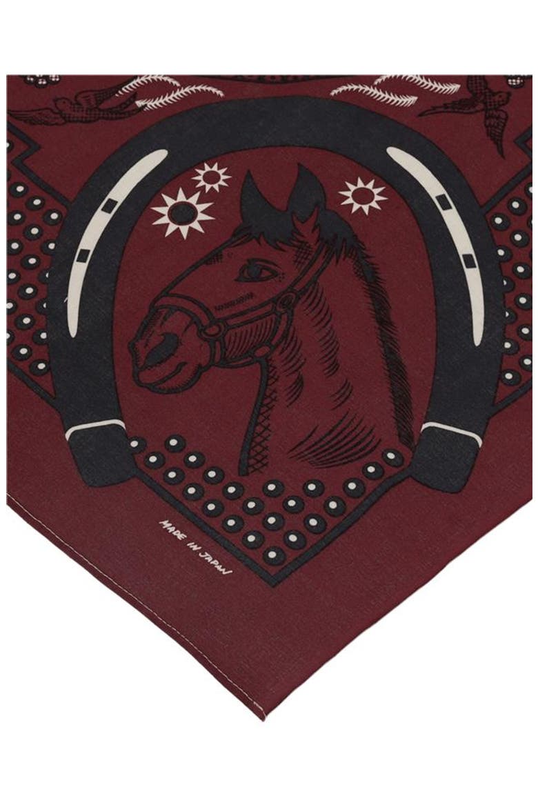 Bordeaux Horses Bandana, Alternate, color, Burgundy