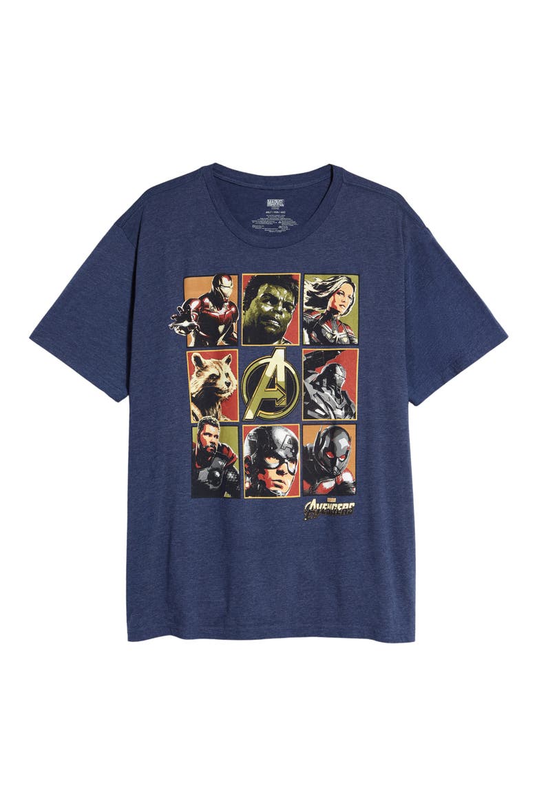 Gender Inclusive Secondhand Avengers Graphic Tee, Main, color, NAVY