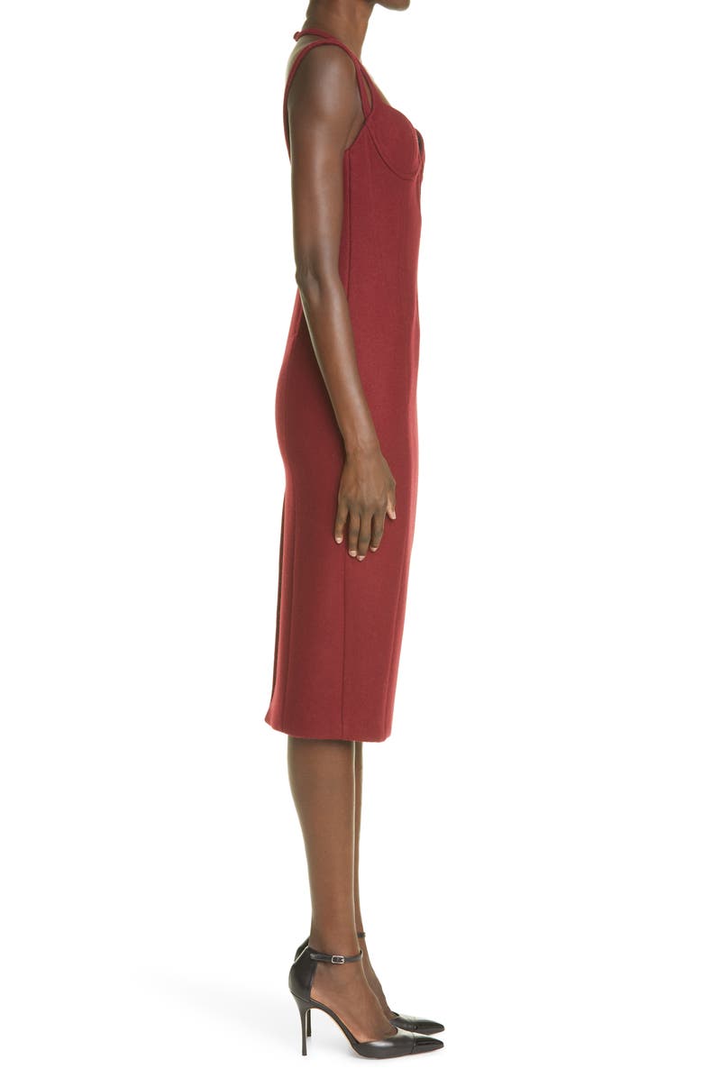 LaQuan Smith Boiled Wool Blend Body-Con Dress, Alternate, color, 