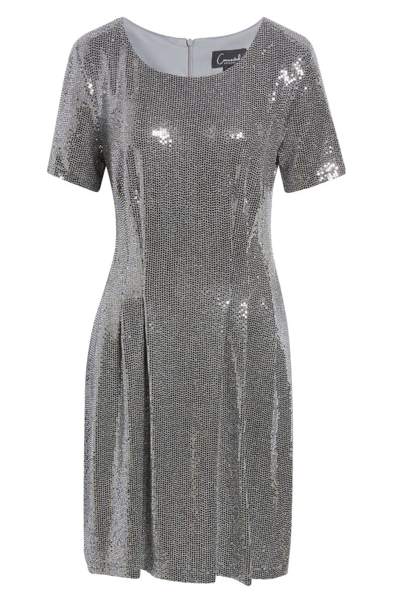 CAxLZ by Connected Apparel Kym Sequin Fit & Flare Cocktail Dress, Alternate, color,