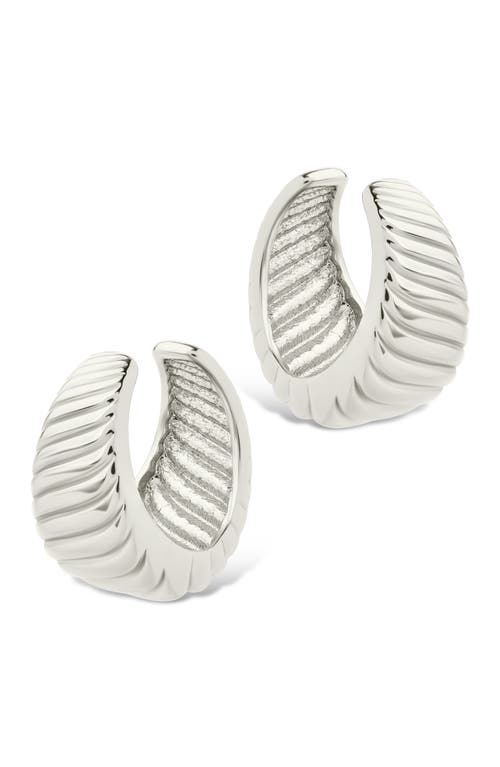 Sterling Forever Beth Twisted Croissant Ear Cuffs