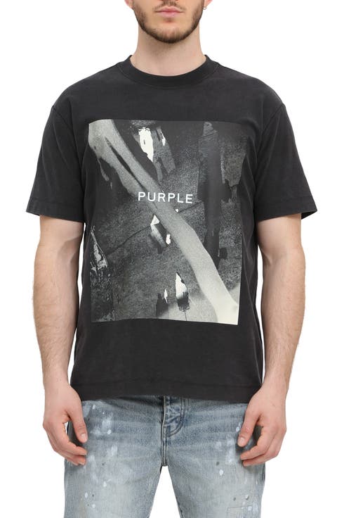 Textured Cotton Jersey Graphic T-Shirt