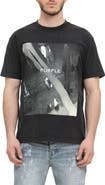 PURPLE BRAND Textured Cotton Jersey Graphic T-Shirt