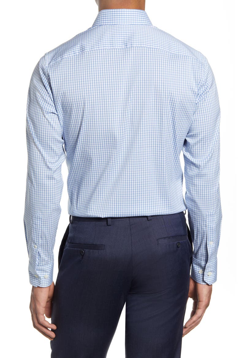 Slim Fit Check Dress Shirt, Alternate, color, PRESTWOOD PLAID VENTANA BLUE