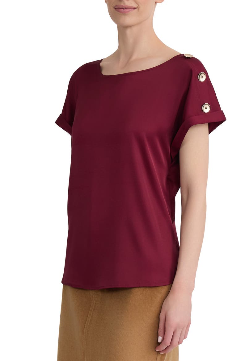 Shoulder Button Detail Top, Alternate, color, CLASSIC WINE
