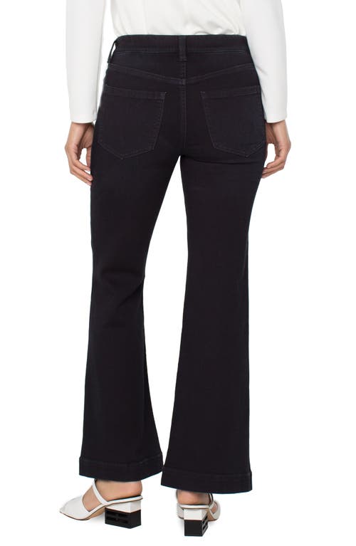 Liverpool Los Angeles Gia Glider Pull-on High Waist Flare Jeans In Black