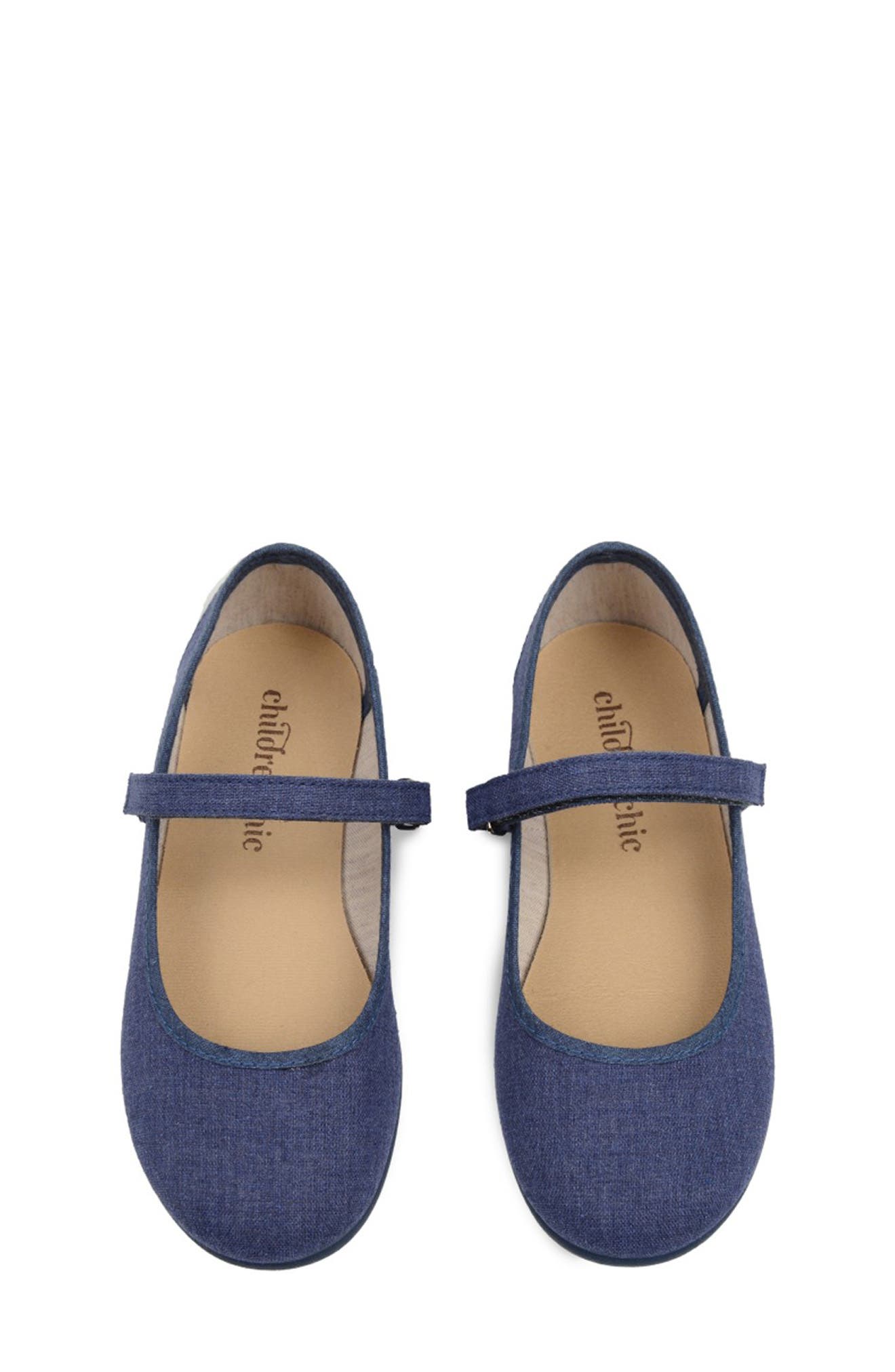 CHILDRENCHIC Kids
 Alma Mary Jane Flat, Alternate, color, Denim Blue