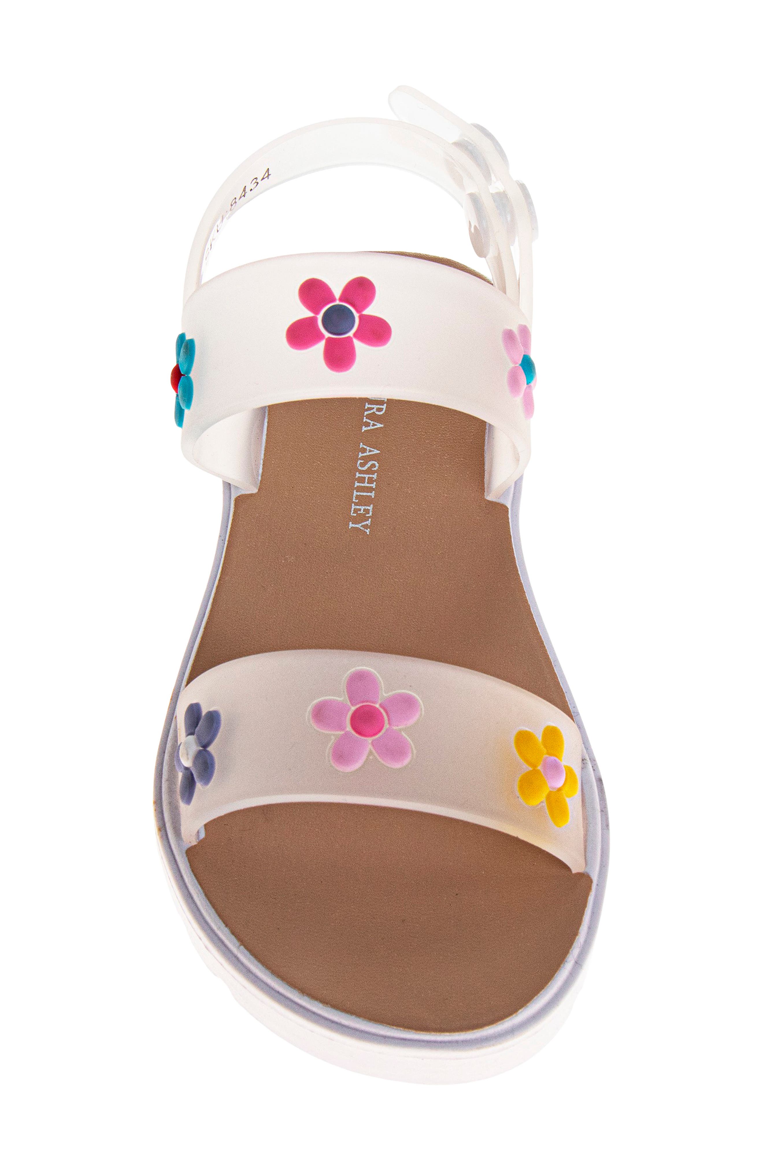 JOSMO Kids' Flower Sandal, Alternate, color, White